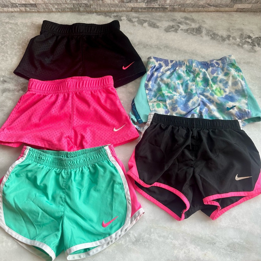 Nike Kids' Shorts Set - Black, Pink, Teal, Tie-Dye